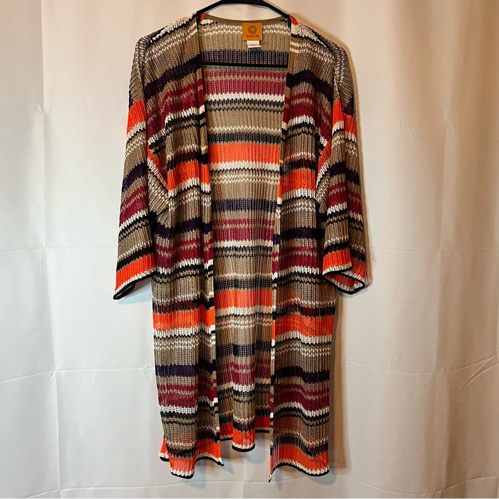 Ruby Rd. Multicolor Striped Cardigan